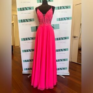 Clarisse Vibrant Pink Prom Dress